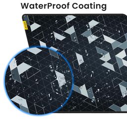 Ant Esports Prism Mouse Pad with Anti-fray Stitching, Waterproof Surface & Non-Slip Rubber Base with Stitched Edges Gaming Mouse Mat for Laptop, Compatible with Laser and Optical Mice – Black image 5