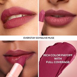 RENEE Everstay Matte Lipstick - Mauve Muse, Long Stay, Hydrating & Non-Drying, Smudge & Transfer Proof, Lightweight, Intense Pigment, Full Coverage, Vitamin E Infused, for All Occasions, 4.2g image 4