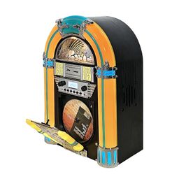 arkrocket Athena Mini Jukebox/Tabletop CD Player/Bluetooth Speaker/Radio/USB and SD Card Player with Retro LED Lighting System image 3