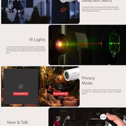 CP PLUS CP-V48A 4MP Quad HD Wi-Fi Camera, 8pcs Infrared Lights and 12pcs LED Lights Provide Black and White and Color Night Vision, Support Built-in Mic & Speaker (V48A) image 4