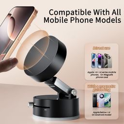 amblic Magnetic Mobile Holder for Car, Phone Holder for Winshield and Dashboard with Secure Grip Car Phone Mount & Adjustable Foldable Strong Magnet Mount for All Smartphones image 3