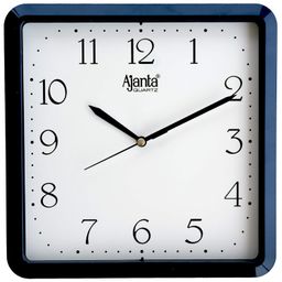 ajanta Plastic Step Movement Wall Clock (Blue, 9 Inch) - Analog image 1