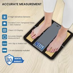 ant esports ANT Zigma Smart Digital Weighing Machine with App, Bluetooth BMI Monitor, Tracks 12 Body Metrics, Large Display, 30M Warranty – Black image 2