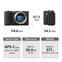 Sony Alpha ZV-E10M2 26 MP Interchangeable Lens Mirrorless Vlog Camera for Creators | APS-C Sensor | 4K 60p with 10bit 4:2:2 Recording - (Black) image 3