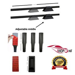 SHOPONE - Stylish Roof Rails (Drill Free) in Rocket Curve Design in Black Colour with Both Legs in Black for Scorpio image 3