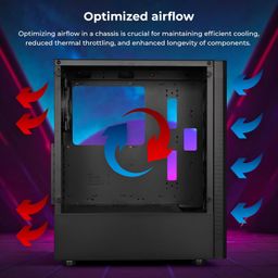 ZEBRONICS APEX Premium Gaming Cabinet/Case, Full-Tower, Supports E-ATX | ATX | mATX | ITX, AIO Upto 360mm, 4 Built-in ARGB Fans, Tempered Glass, USB 3.0, Magnetic Dust Filter image 4