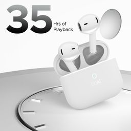 boAt Airdopes Joy, 35Hrs Battery, Fast Charge, IWP Tech, Low Latency, 2Mic ENx, Type-C Port, v5.3 Bluetooth Earbuds, TWS Ear Buds Wireless Earphones with mic (Swedish White) image 2
