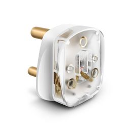 north-west Wipro Northwest 16 Amp 3-Pin Plug Top with Solid Brass Pins and an Indicator | Suitable for AC, Geyser, Microwave etc.| Made of FR Grade Polycarbonate (Pack of 1, White) image 2