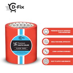 d-fix D-fix® Vastu Color Floor Tapes, Vastu Tape Vastu Dosh Remedy/Vastu Correction for WC Toilet and Entrance (4Inch Wide, 25 Meter Length Approx)-Red image 3