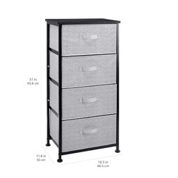 amazon basics Fabric 4-Drawer Storage Organizer Unit for Closet, Black image 3