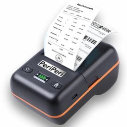 PeriPeri 2Inch BT-58L Receipt + Label Thermal Printer, Inkless Bluetooth Portable Printer for Print Labels Receipt Bill Compatible with iOS, Android & Windows PC (2inch BT-58L) image 1
