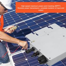 600W Solar Grid Tie Micro Inverter, IP65 Waterproof WiFi Control Self Cooling MPPT Stackable Pure Sine Wave DC22‑60V Input 85-160VAC /180-280VAC Output, Automatic Identification Power(230V) image 3