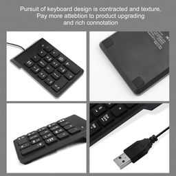 SANCY USB 2.0 Wired 18-Key Numeric Keypad Slim Mini Number Pad for Mac, PC, Laptop, and Desktop Use (Black) image 5
