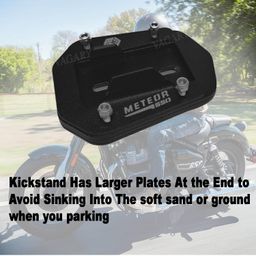 Vagary CNC Kickstand Side Stand Extender for RE Super Meteor 650 (Black) image 4