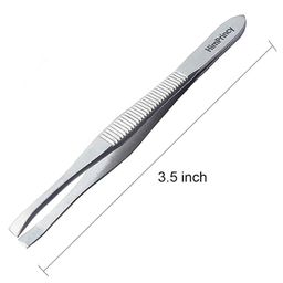 himprincy Slant Tip Tweezer & Plucker for Upper Lip, Eyebrows & Blackhead - Set of 1 image 3