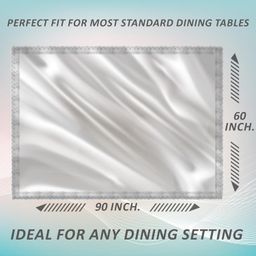 Kuber Industries Transparent 4 Seater Dining Table Cover, Protector with White Lace Border, 45"x70" (White),Polyvinyl Chloride (PVC),Rectangular,Pack of 1 image 3