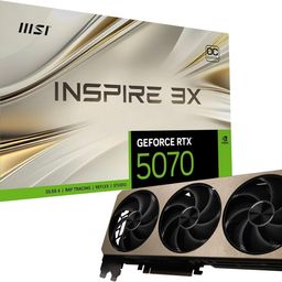 MSI GeForce RTX 5070 12G Inspire 3X OC Graphic Card - NVIDIA GeForce RTX 5070 GPU, 12GB GDDR7 192-bit Memory, 28 Gbps, PCI Express Gen 5 Interface, Upto 2542 MHz, STORMFORCE Fan image 1