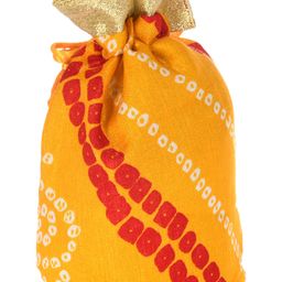 kuber industries Multiuses Bandhej Print Potli Bag for women with Drawstring Set of 15 (Assorted) image 2