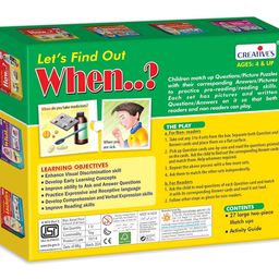 Creative's WH Series | Let's Find Out- When? | Question - Answer Puzzles Game |Learning Games for Kids | Picture Puzzle | Preschool Learning | Fun Educational Games for Ages 4 & Up image 2