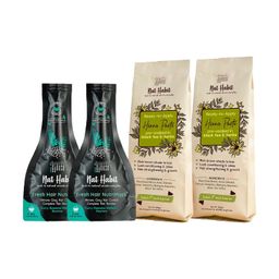 Nat Habit Ready-to-Apply Henna Paste & Curry Sesame NutriMask The Perfect Combo For Frizz Control & Deep Conditioning (Combo Pack Of 4) image 1