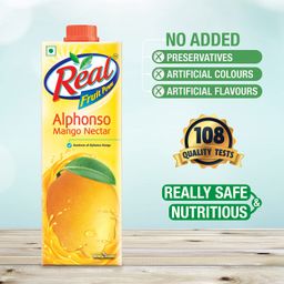 dabur Real Fruit Juice, Alphonso Mango, 1L (Pack of 2) image 3
