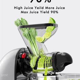 SiFENE Slow Masticating Cold Press Juicer Machines for Fruit Vegetable, Juice Yield Maker Extractor with Dual Mouth, Quiet Motor Anti-Clog System, Easy to Clean, Non-BPA (Gray) image 3