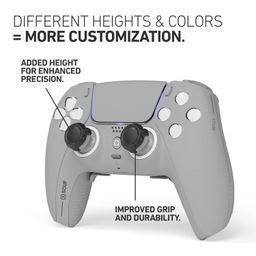 SCUF Control Thumbstick Grips - 4 Set with 2 Bases - Pulse - Joystick Thumb Grips For Xbox One and Xbox Series X & S, PS4, PS5, Nintendo Switch Pro Controller - Black image 2