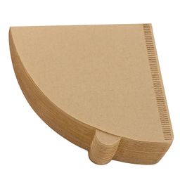 dingkei V60 Filter 02, Pour Over Cone Filters(Natural Unbleached, 100) image 1
