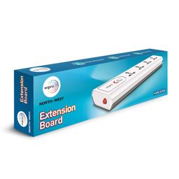 Wipro Extension Board with 4 Universal Sockets & 1 Master Switch | Spike Guard with Indicator | 2 mtr Long Cord | Overload Protection | Multiplug Powerstrip for Home, Office | Grey & White, 220 Volts image 4