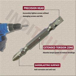 Inditrust PH2 Bits Screwdriver Plus and Minus Bit, Shape +/- (10 BITS) image 4