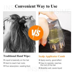 insime Hair oil scalp applicator tool for hair | Small Serum & oil applicator for scalp and massager | Oiling tool for scalp hair Tiny oil applicator & dispenser (Mini size - 5 CM) image 3