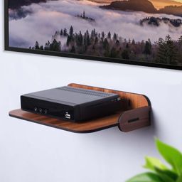 MAHANTMART Wall Mounted Set-Top Box Stand | Space-Saving Shelf for Wi-Fi Router, DTH Box, Remote, TV Accessories | Sturdy image 5