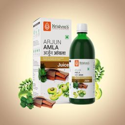 krishna's herbal & ayurveda Krishna's Arjun Amla Juice - 500 ml (Pack of 1) | Perfect mix of Amla and Arjuna Chaal | Strong and healthy heart image 5