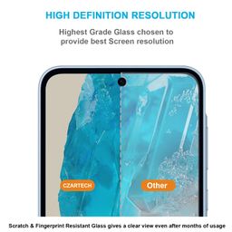 Czartech Tempered Glass Screen Guard Protector for Samsung Galaxy M35 5G | A35 5G | A55 5G (6.6 Inch) Edge to Edge Full Coverage 9H with Easy Cleaning Kit & Bubble-Free Installation image 3