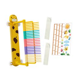 LOOM TREE Kids High Jump Resettable Height Adjustable Indoor Increase Training Tester Yellow Giraffe | 1 Set Touch High Jump Toy image 1