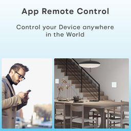 HomeMate® WiFi 2 Gang Touch Switch | No Hub Required | Compatible with Alexa and Google Home | 15 A (1, Black) image 5