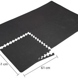 Amazon Brand - Symactive 12mm Kids Interlocking Puzzle Exercise Mat with EVA Foam Interlocking Tiles (Set of 6, Each Tile Size 2 x 2 Ft, 12mm thickness, Black) image 3