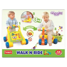 Giggles Funskool Walk N Drive, 3in1 Fun & Development Activity Toy for Babies, Encourage Walking, Improve Balance & Coordination, Stimulate Senses, Multicolour, Gift Set for Kids, Ages 9+ Months image 3