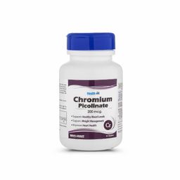 Healthvit Chromium Picolinate 200mcg | Supports Healthy Metabolism | Supports Healthy Blood Sugar Level | Supports Healthy Heart | Essential For Weight Management | Vegan And Non-GMO | 60 Capsules image 1