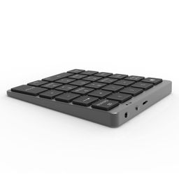 ujeavette Numeric Keypad Rechargeable with USB Hub for Desktop Notebook Silver image 4