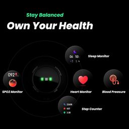 HAMMER Cyclone 1.39" Round Dial Rotating Crown Smart Watch with Calling Function, High Refresh Rate, Multi Sports Modes, Spo2, HR, Voice Assistant (Midnight Black) image 5