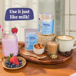 VeganDay Almond Base (makes 1L Almond Milk) | Fresh, Unsweetened & Plant-Based (PlantCa) | Just add water & blend | Dairy-free, Lactose-free | Zero added sugar, Zero Cholesterol, Zero Preservatives (Pack of 500ml x 2) image 4