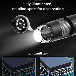 Digital Microscope Wireless Pocket Handheld USB Microscopes, 50x-1000x Zoom Fixed Focus HD Magnifier with LEDs, Inspection Camera Compatible with iPhone, Android Phone, MacBook, Windows PC (Black) image 5