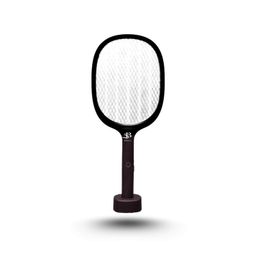 Bhavi 2 in 1 UV Light Mosquito Bat | Racket Electric Fly Swatter with Base Stand | Anti-Mosquito Racquet | Mosquito Killer Racket (Black) image 1