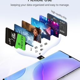 KEXIN 64GB Micro SD Card with SD Adapter, microSDXC UHS-I C10 U1 Memory Card, 80MB/s Read 12MB/s Write, Full HD High Speed TF Card for Smartphone, Tablet, Action Camera, Drone, Game Console (1 Pack) image 3