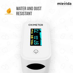 Mievida Finger Tip Pulse Oximeter - FDA & CE Approved, OLED Display, Spo2, Pulse Rate Meter, Visual Alarm, Auto Power Off, Multicolor image 4