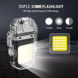 Bluetail Retail 2-in-1 Electric Lighter with Emergency Flashlight - Versatile and Practical - (Pack of 1, Random Color) image 4