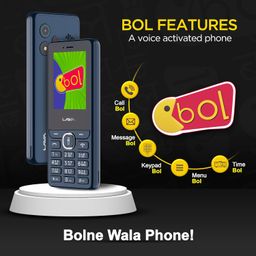 Lava A5 (2025) Dual SIM Keypad Mobile with 2.4'' Big Display | UPI Support, 1200mAh Battery | BOL Feature | Camera | Auto Call Recording | Glass Finish | and 7 Regional Languages - Dark Blue image 4