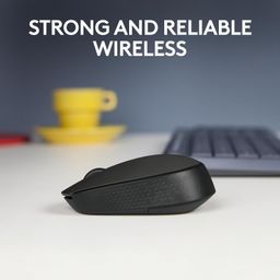 Logitech B170 Wireless Mouse, 2.4 GHz with USB Nano Receiver, Optical Tracking, 12-Months Battery Life, Ambidextrous, PC/Mac/Laptop - Black image 2
