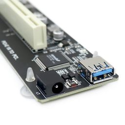 trotwei blue PCIe to PCI Adapter Card,PCI Express x1 to PCI Converter,PCI-e Extender Card with USB3.0 Cable for Desktop Sound Card image 4